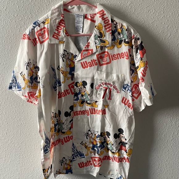 Walt Disney World 100 Collection Vintage Inspired Button Up Shirt - Picture 1 of 1